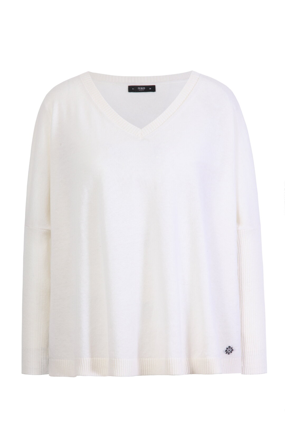 Oversize V-Neck Pullover Wash: Rosewood, Pacific & Off White