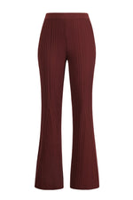 Ribbed Soft Knit Pants Tabac