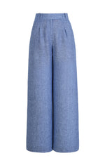 Linen Pants Stone Blue