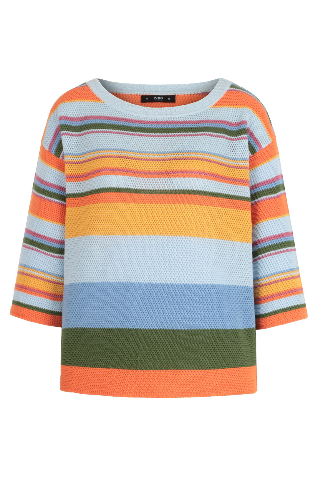 Stripe Pullover, Ajour Structure - Sky Wash