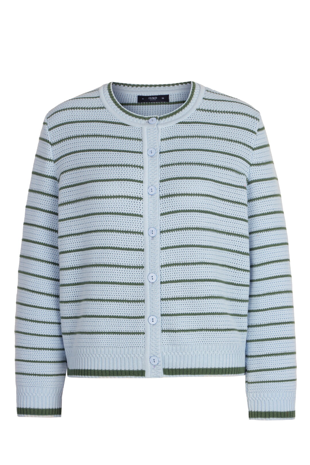 Stripe Knit-Jacket, Ajour Pattern