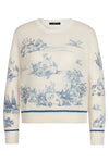 Pullover with Embroidery, Garden Nostalgic Pattern