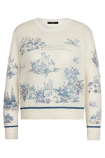 Pullover with Embroidery, Garden Nostalgic Pattern