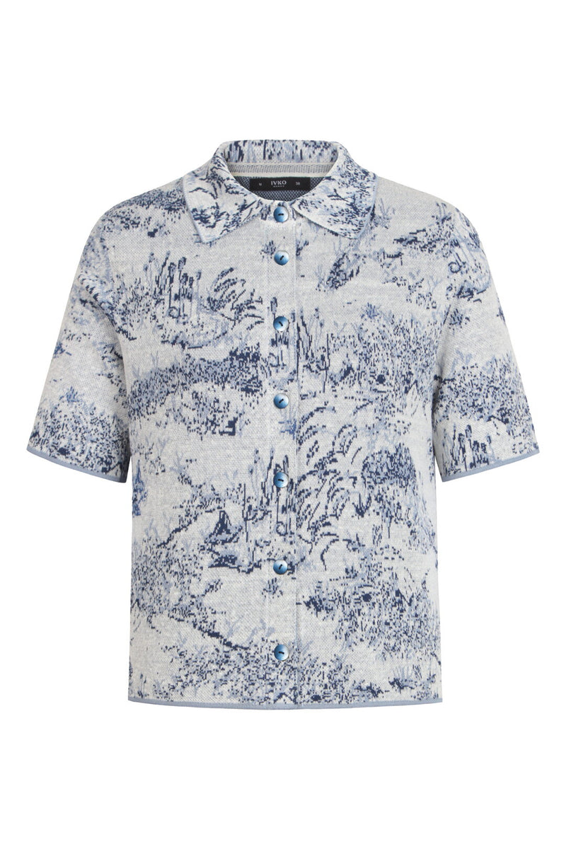 Pullover, Garden Nostalgic Pattern China Blue Wash