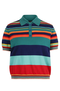 Jacquard Pullover, Stripe Pattern - Ink Wash - “Only 1 Available”