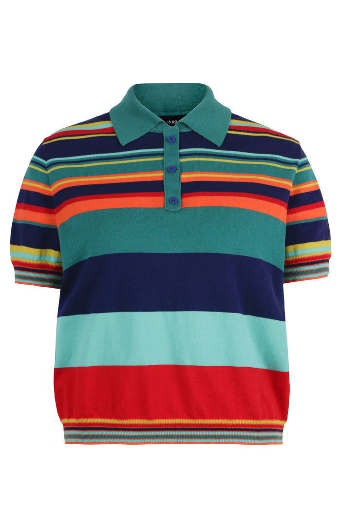 Jacquard Pullover, Stripe Pattern - Ink Wash - “Only 1 Available”