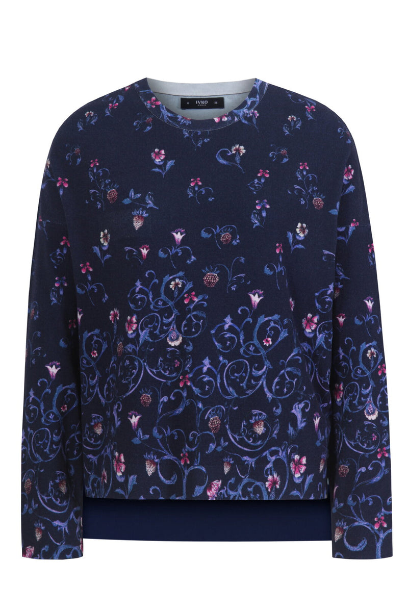 Printed Pullover, Illumination Pattern Navy