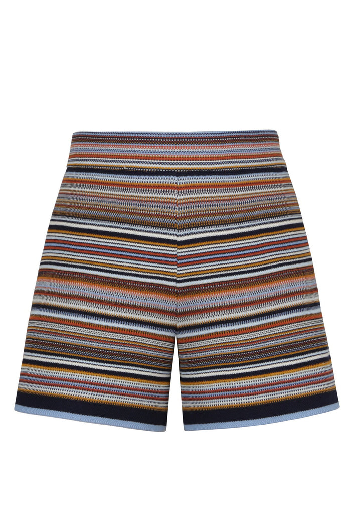 Jacquard Shorts, Stripe Pattern - Navy Wash - “Only 1 Available”