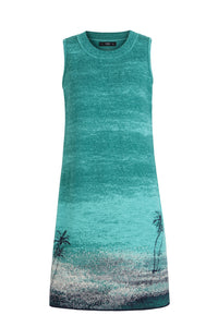 Dress, Urban Sun Pattern - Blue Wash - “Only 1 Available”