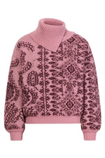 Rollneck Pullover, Ornament Pattern