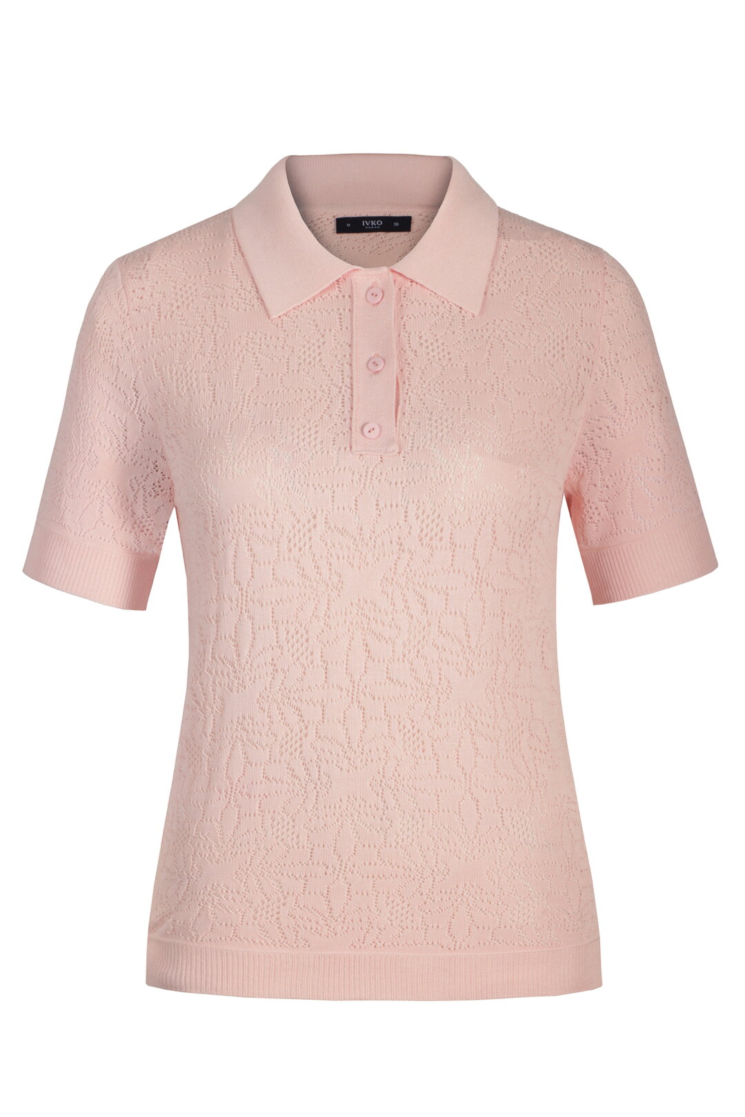Viscose Pullover, Structure Pattern Light Pink Wash