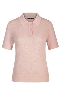 Viscose Pullover, Structure Pattern Light Pink Wash
