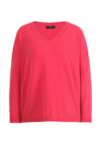 V-Neck Pullover Wash: Rosewood & Yellow