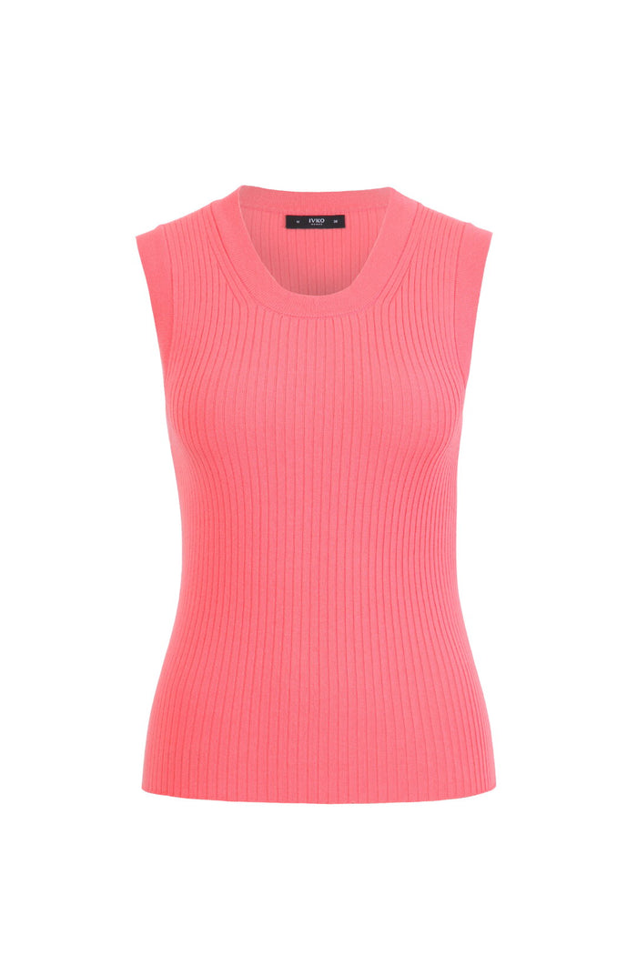 Ribbed Pullover Coral Wash
