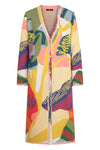 V-Neck Coatigan, Maximalist Tropics Pattern