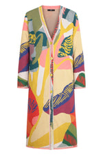 V-Neck Coatigan, Maximalist Tropics Pattern