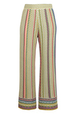 Knitted Pants, Retro Crochet Pattern Yellow Wash