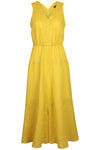 Sleeveless Linen Dress Yellow Wash