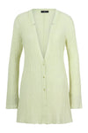 Long Cardigan, Structure Pattern Pastel Green Wash