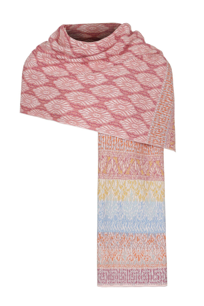 Scarf, Mediterranean Pattern - Light Pink
