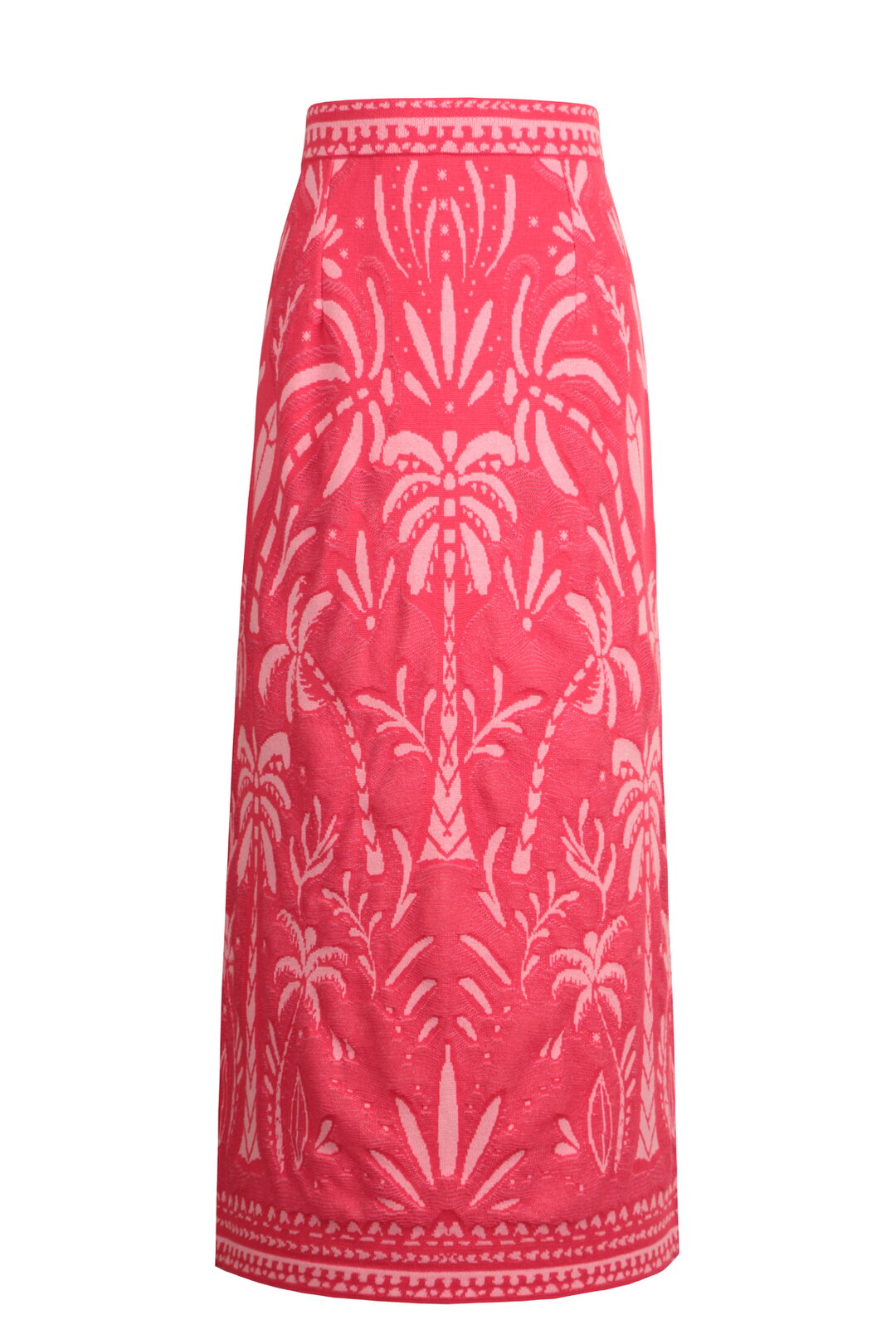Long Skirt, Urban Botanic Pattern - Pink Wash