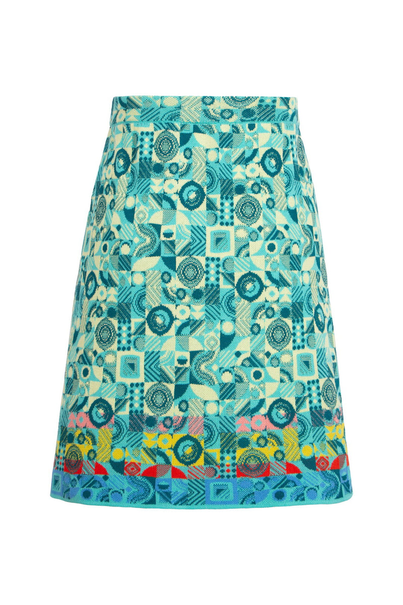 Skirt, Mix&Match Pattern Aqua Wash