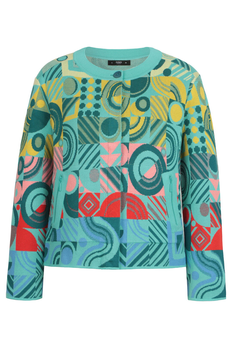 Jacket O-Neck, Mix&Match Pattern