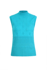 Sleeveless Pullover, Roll Neck Capri Wash