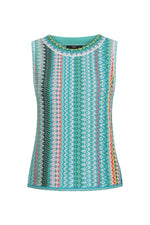 Sleeveless Pullover, Retro Crochet Patter Capri Wash