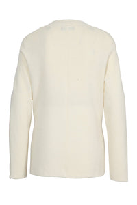 Solid Knitted Jacket Wash: Powder & White