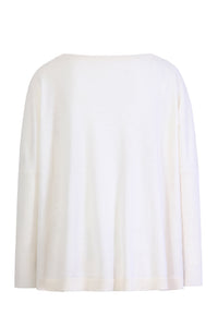Oversize V-Neck Pullover Wash: Rosewood, Pacific & Off White