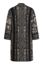 Long Cardigan, Andalusia Pattern, Black Wash