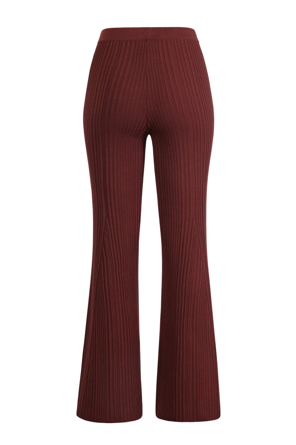 Ribbed Soft Knit Pants Tabac