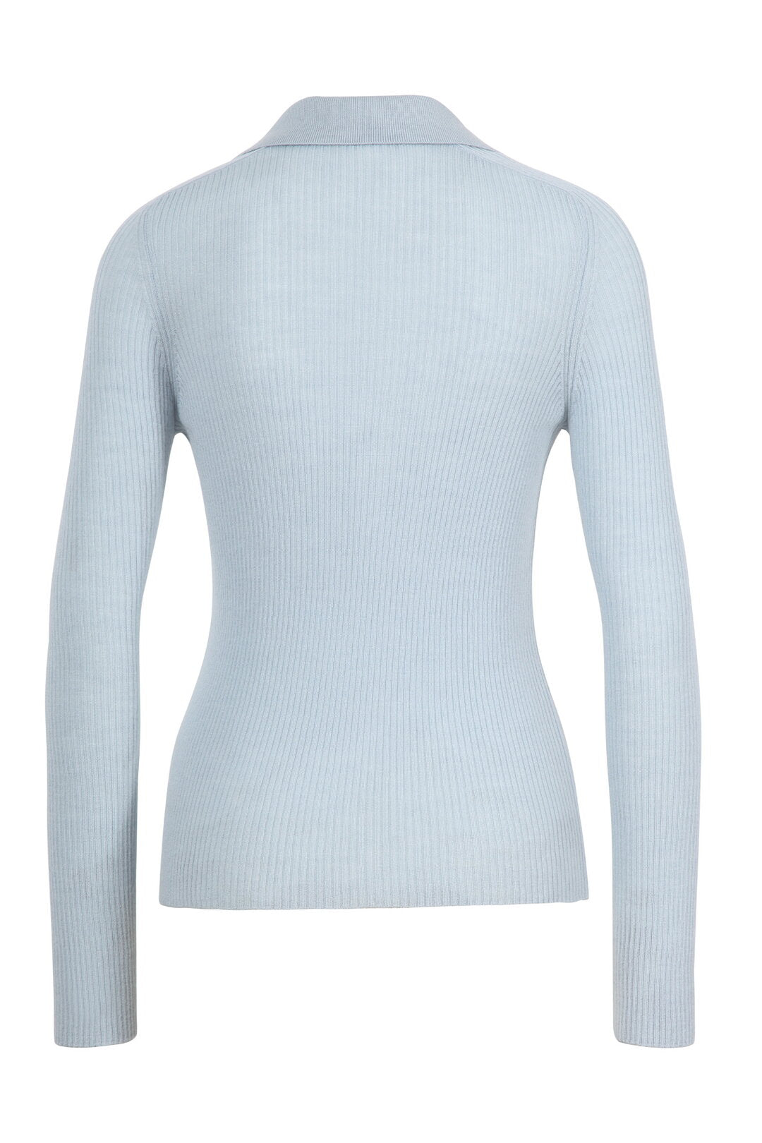 Ribbed V Neck Pullover Sky Powder & Salvia Washes