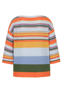 Stripe Pullover, Ajour Structure - Sky Wash