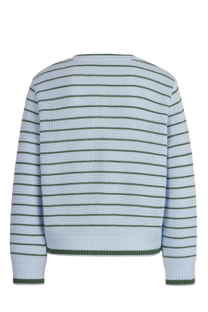 Stripe Knit-Jacket, Ajour Pattern