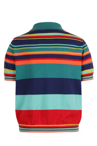 Jacquard Pullover, Stripe Pattern - Ink Wash - “Only 1 Available”