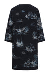 Coatigan with Embroidery, Garden Nostalgic Pattern Navy Wash