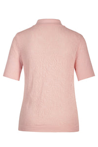 Viscose Pullover, Structure Pattern Light Pink Wash