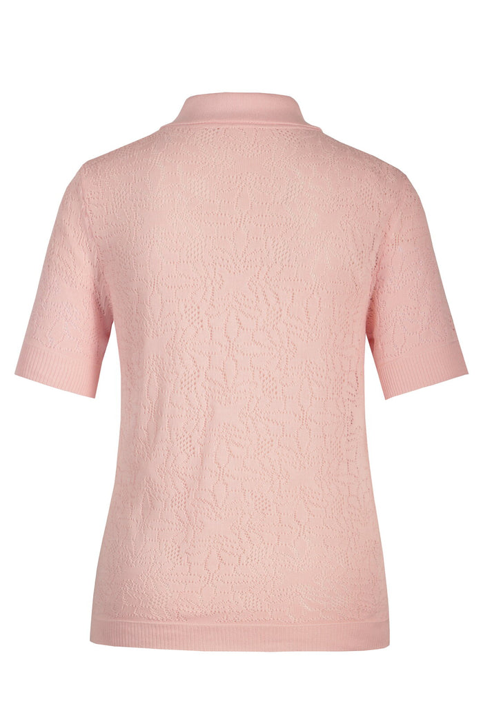 Viscose Pullover, Structure Pattern Light Pink Wash