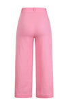 Linen Pants, 3/4 length light pink wash