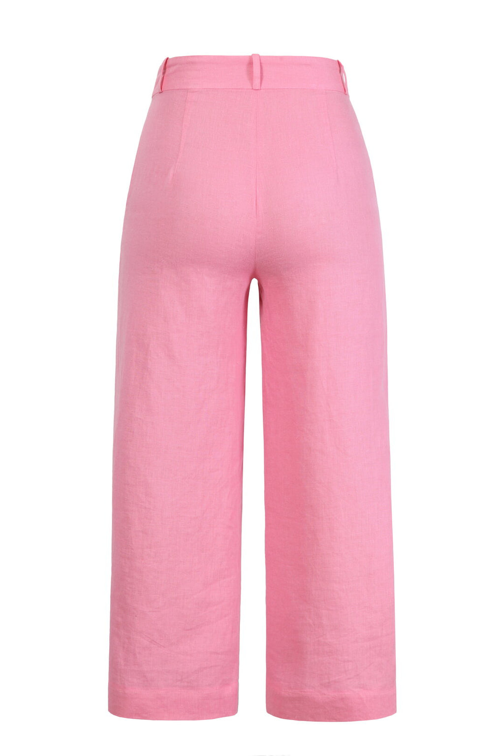 Linen Pants, 3/4 length light pink wash