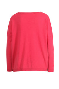 V-Neck Pullover Wash: Rosewood & Yellow