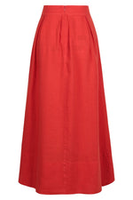 Linen Skirt Style  Cinnabar Wash