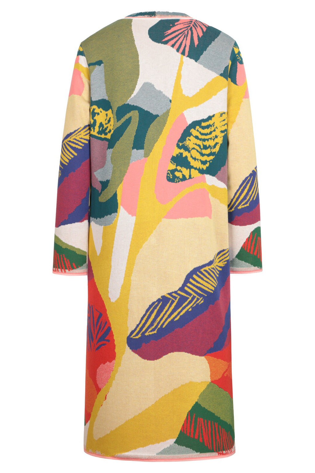 V-Neck Coatigan, Maximalist Tropics Pattern