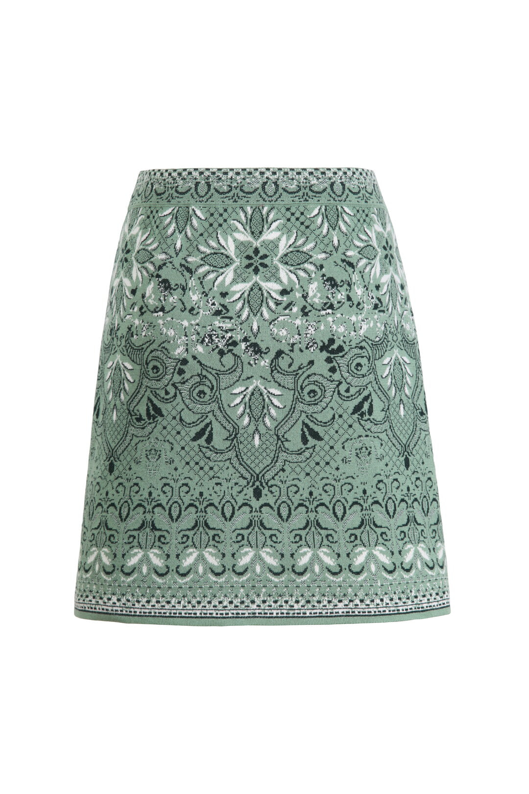Mini Wrap Skirt, Alhambra Pattern Wash PastelGreen