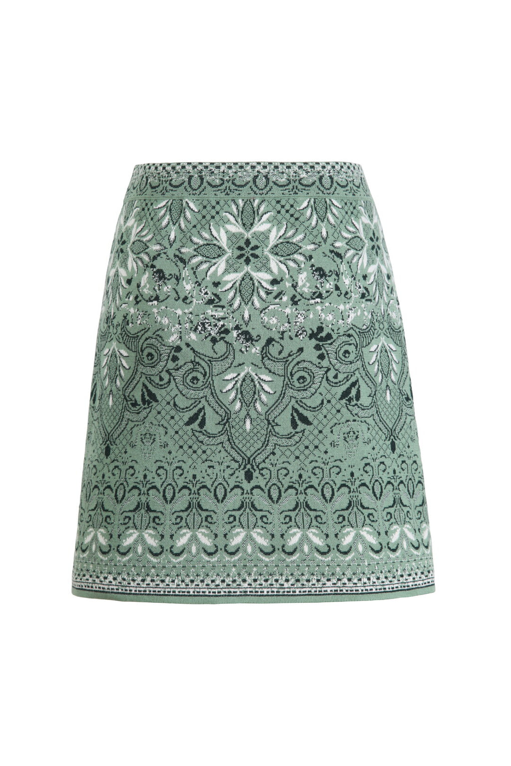 Mini Wrap Skirt, Alhambra Pattern Wash PastelGreen