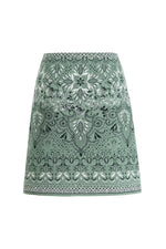 Mini Wrap Skirt, Alhambra Pattern Wash PastelGreen