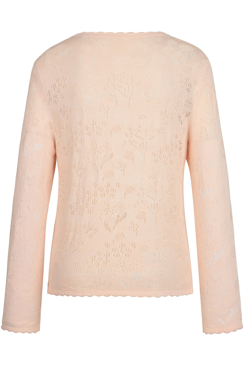 Cardigan O-Neck, Structure Pattern  Light Pink Wash