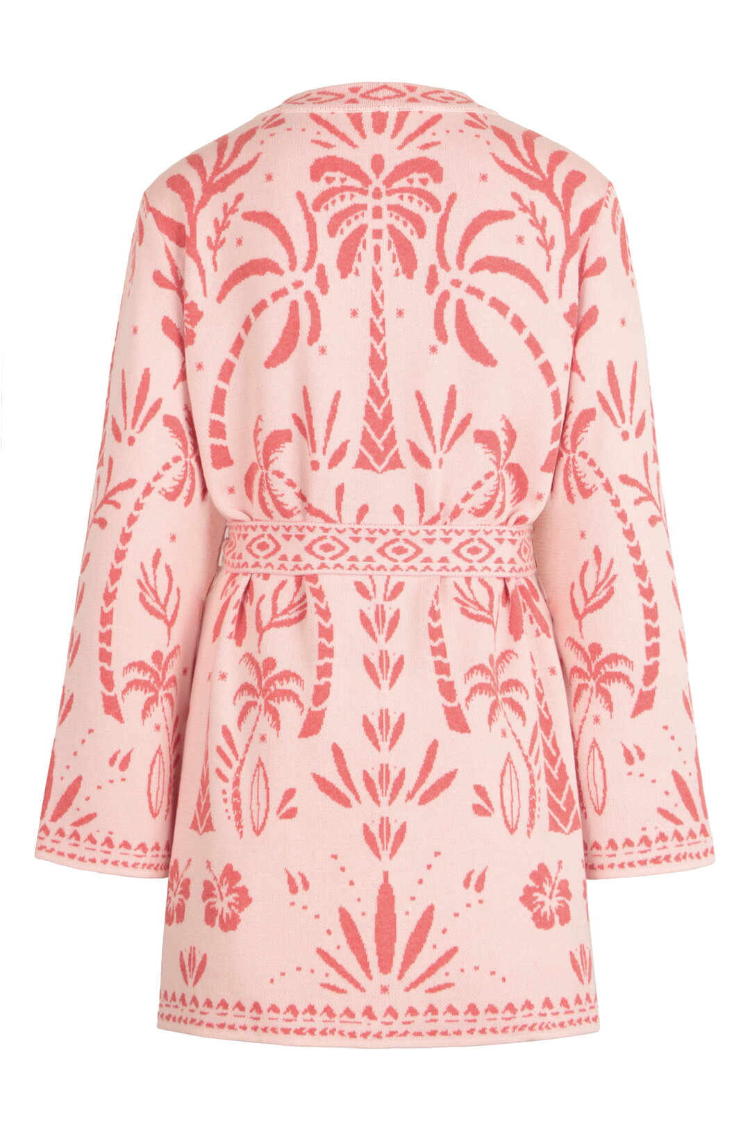 Long Cardigan, Urban Botanic Pattern Light Pink Wash